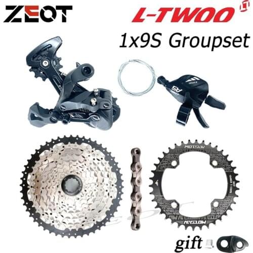 LTWOO A5 1X9 Speed Groupset 9 Speed lever Derailleur SUNSHINE Cassette 36T 40T 42T 46T 50T KMC X9 Chain 104BCD Chainring 32T-38T