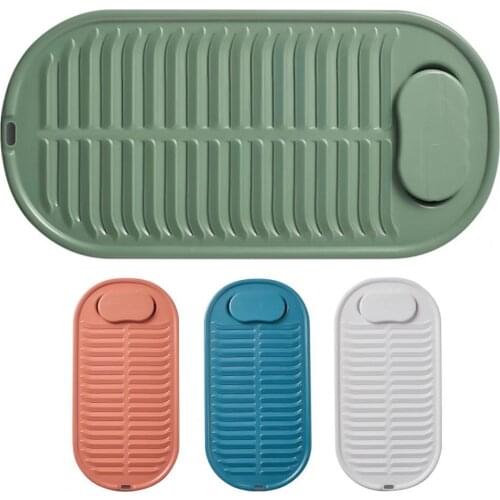 Portable Plastic Thicken Manual Washboard Eco-friendly Space-saving Plastic Clothes Washing Board Supplies for Dorm