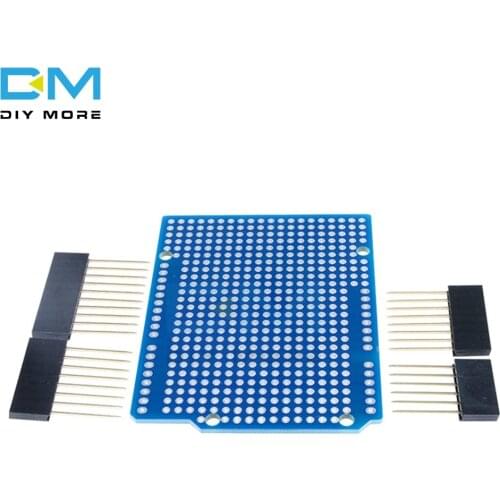 Prototype PCB Board For Arduino UNO R3 ATMEGA328P Mega328 Shield Board Breadboard Protoshield DIY FR-4 2.54mm 2mm Pitch Hole One