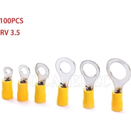 RV3.5-4 Ring insulated terminal Cable Wire Connector suit 2.5-4mm Electrical Crimp Terminal RV3.5-5 RV3.5-6 RV3.5-8 RV3.5-10