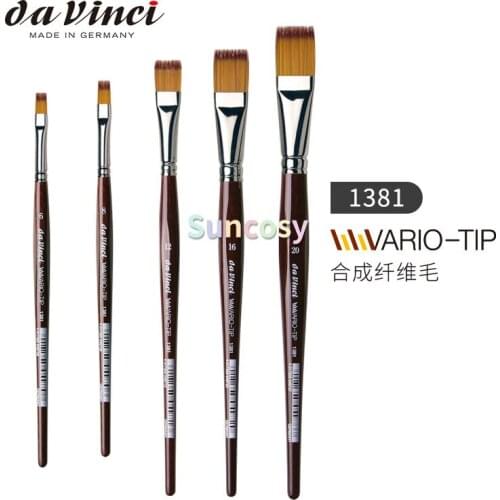 Da Vinci Watercolor Series 1381 VarioTip Paint Brush, Flat Synthetic, Used for Painting Waves or The Ocean