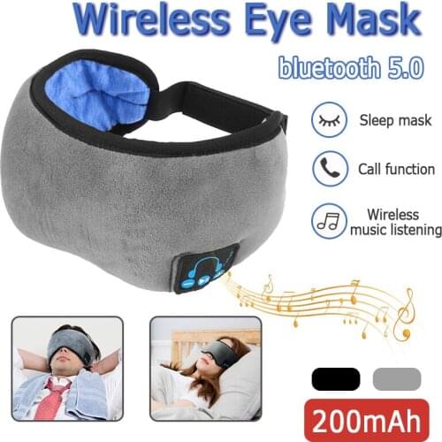 Smart 3D Sleep Headphone bluetooth 5.0 Sleep Mask Wireless Sleep Eye Mask Earphone Travel Eye Shades with Built-in Speakers Mic