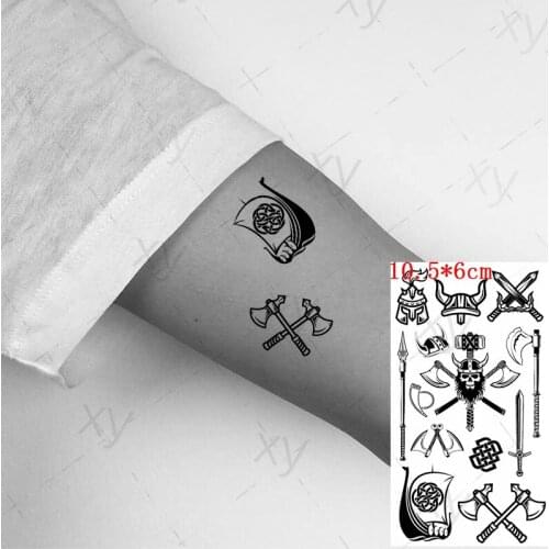 Waterproof Temporary Tattoo Sticker Pirate Hat Flash Tatoo Mermaid Scorpion Arm Wrist Fake Tatto for Body Art Women Men Kids