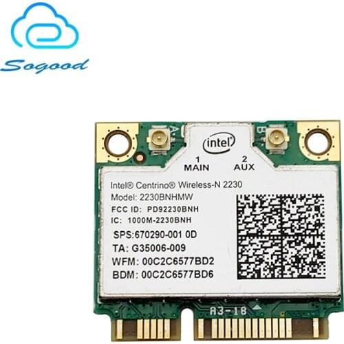 Wi-Fi+bluetooth 4.0 for Intel Centrino Wireless-N 2230 2230BNHMW PCI Express 802.11b/g/n SPS 670290-001 wireless network for HP