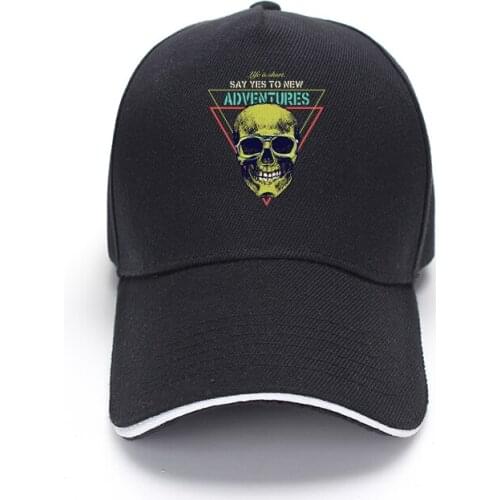 Funny Halloween printed Sports outdoor peaked cap baseball cap fisherman hat sunshade breathable striped elastic women/mens cap