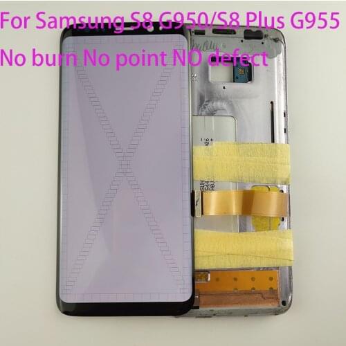 Super AMOLED LCD Screen For Samsung S8 G950 G950F S8 Plus G955 G955F LCD Display Touch Screen Digitizer Original Used