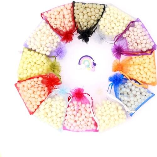 1000pcs 5x7 9x12 11x16 13x18cm Organza Bags Jewelry Packaging Bags Wedding Party Decoration Favors Drawable Gift Bags & Pouches