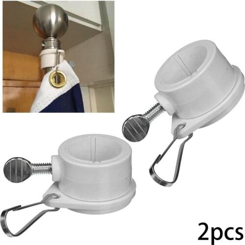 2pcs/lot Flag Pole Flagpole Rotating Rings Clip Anti Wrap Grommet Mounting Rings Kit Fit 1" Dia Flag Pole Mounting Rings
