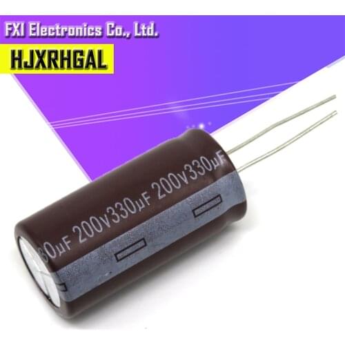 5PCS 200v330uf 330uf220v 18*35 Electrolytic capacitor 200v 330uf 18x35