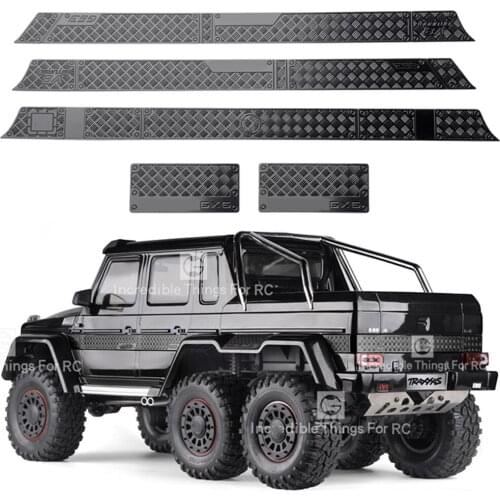 5pcs Car Shell Surrounded Metal Decorative Piece Anti-slip Board for 1/10 RC Crawler Car Traxxas TRX4 G500 TRX6 G63