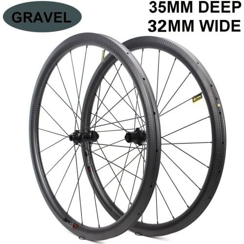 700c Carbon Wheel 32*35mm Tubeless Ready Rim Optional 6 Types Of Hub And Pillar 1423 Spoke For Road Disc/Cyclocross/gravel Bike