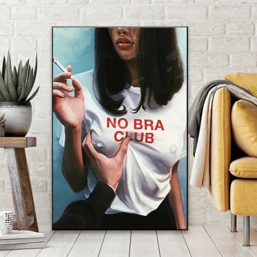 Abstract posters Bar Club Smoking Girls Canvas Paintings Posters and Prints Modern Wall Art Pictures for Living Room Decor