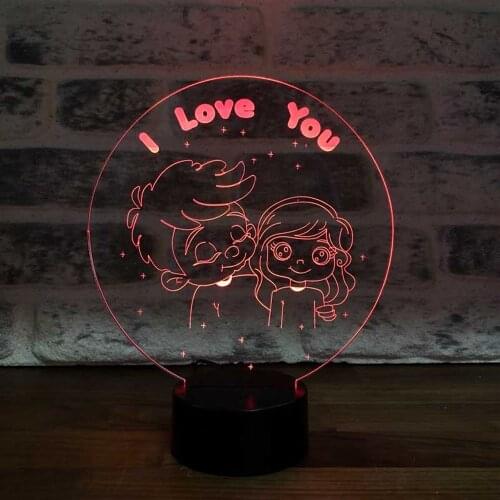 3D Love Girl and Boy Led Lamp