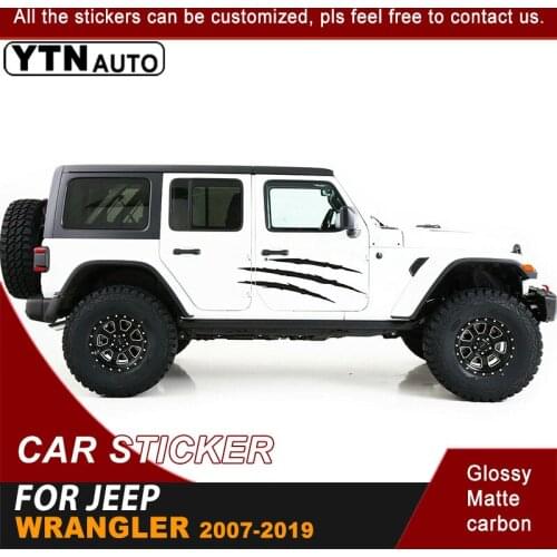 Car Stickers Paw Power Scratch Styling Graphic Vinyl Car Decals Car Accessories For Jeep Wrangler 2007-2015 2016 2017 2018 2019