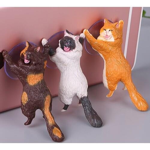 Car Phone Holder Cute Cat Support Resin Mobile Phone Holder Stand Sucker Tablets Desk Sucker Design high quality Smartphone Hold