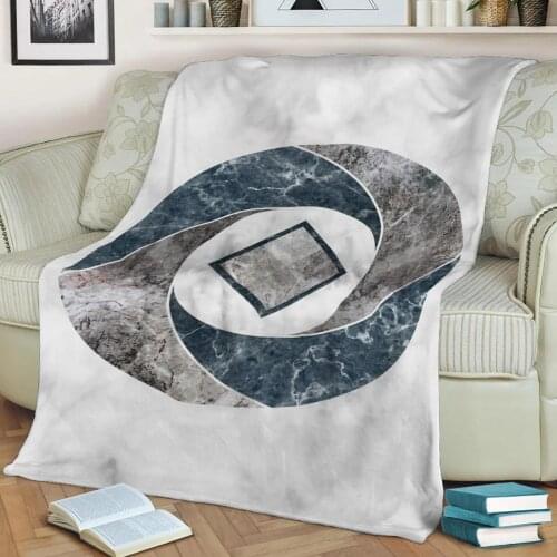 Navy Yellow Gold Geo 3D Printed Velvet Plush Throw Fleece Blanket Bedspread Sherpa Blanket Home Decora