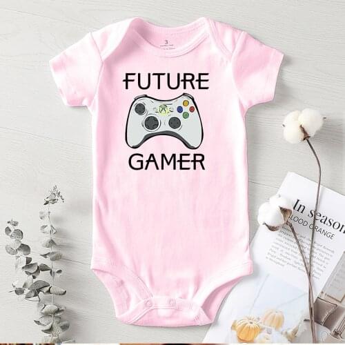 Future Gamer Letter Printed One Piece Jumpsuit New Born Baby Items Kids Clothing Kids' Things Newborn Romper Girl Infant Clothes