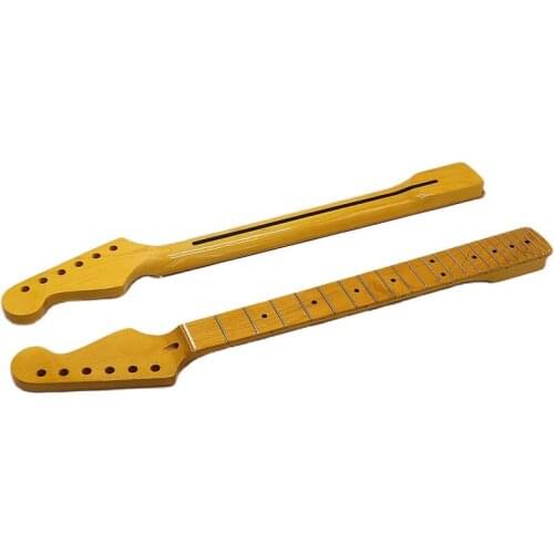 ST guitar neck electric guitar neck Canada maple small head ST neck yellow color strat guitar neck for electric guitar