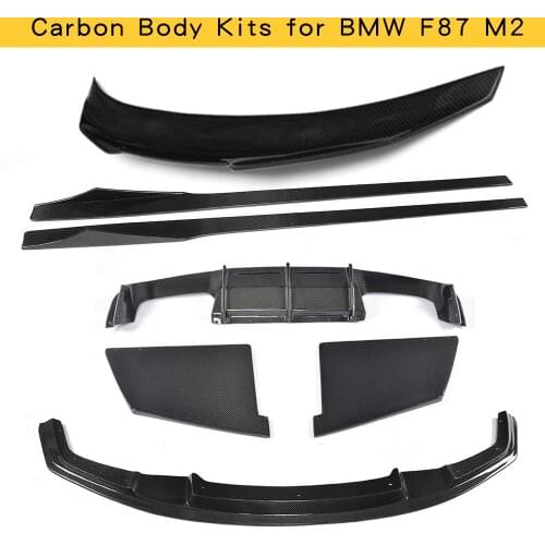 Forged Carbon Fiber Body Kits for BMW F87 M2 Front Lip Rear Diffuser Rear Trunk Spoiler Side Skirts