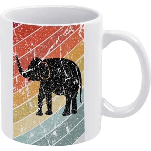 Elephant Mug Vintage Ceramic Mug Travel Creative Cups