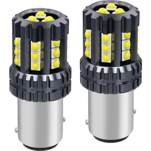 2PCS New 1157 P21/5W BAY15D Super Bright LED Car Turn Signal Bulbs Auto Tail Brake Lamps Daytime Running Lights White Red Yellow