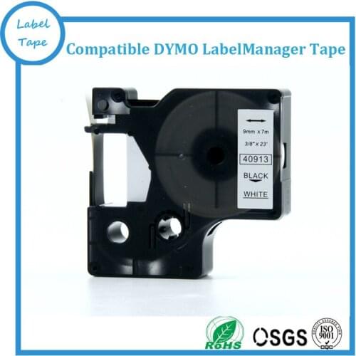 Dymo Tape 40913 9mm Compatible Dymo D1 Black on White Printer Labelmanager Tape Laminated Self-adhesive Dymo