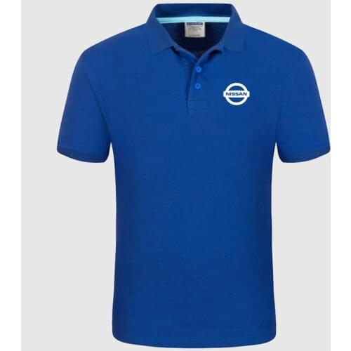Nissan logo Polo Shirt Men summer Short Sleeve Polo Shirt Cotton spring Casual Mens Polos