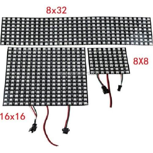 WS2812B Matrix Pixel Screen Panel Digital Display Board Flexible Programmed Individually IC Addressable LED Pixel Light