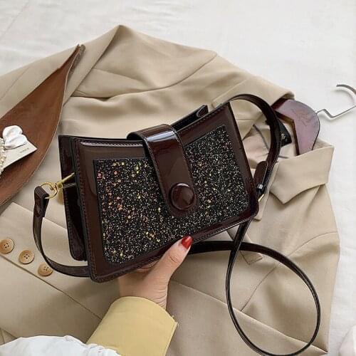 Fashion Bling Bling Crossbody Bag for Women Shoulder Bags Messenger Bag Patchwork Purse Female Bag Elegant Ladies Handbag Pocket