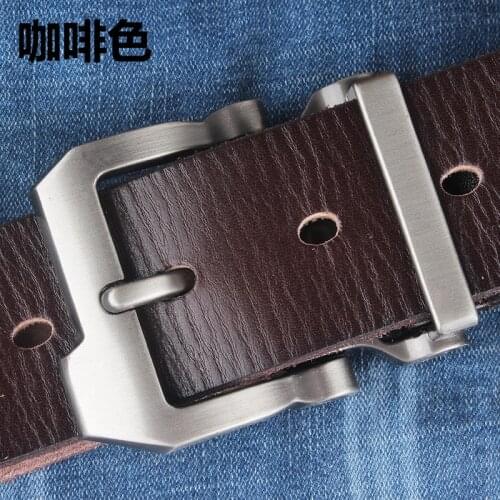 Fashion cow genuine leather new men fashion vintage style male soft belts for men pin buckle 100-150cm waist size 30-52