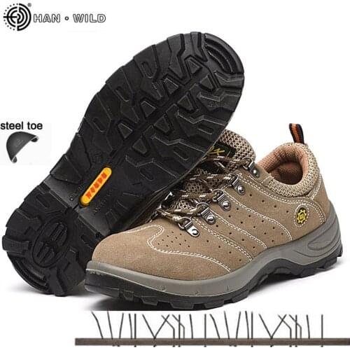 Men Steel Toe Cap Shoe 2018 Spring Leather Breathable Labor Insurance Puncture Proof Casual Boots Mens Safety Work Shoes