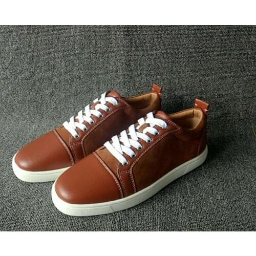 Moraima Snc Newest Men Flat Shoes Spring Autumn Lace-up Leather Casual Shoes Brown Suede Fashion Sneakers