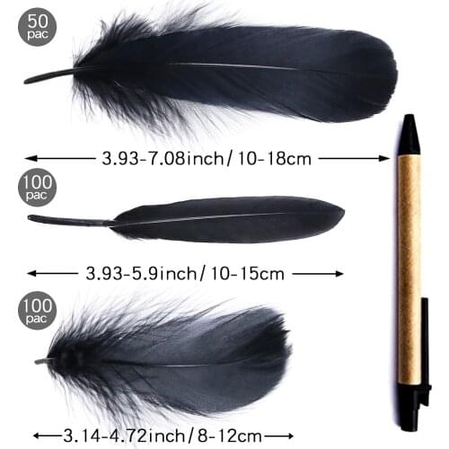 Natural Feather Black Goose Feather Crafts Feathers For Earrings DIY Event Party Decoration Hair Plumes For Crafts