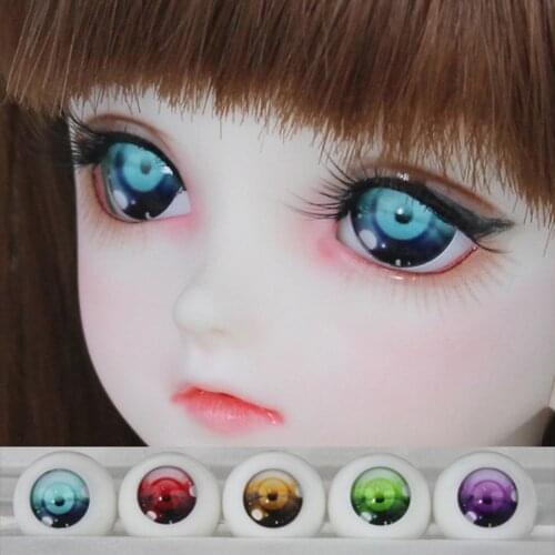 5 Colors 1 Pair Half Round Acrylic Eyes for Dolls 1/3 1/4 1/6 SD BJD Doll Eyes Size 18MM 16MM 14MM Doll Accessory Toy