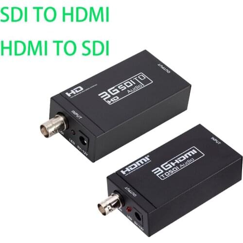 3G HDMI to SDI Converter SDI to HDMI Adapter Audio HD-SDI/3G-SDI Adapter BNC 1080P DAC Converter for Monitor HDTV