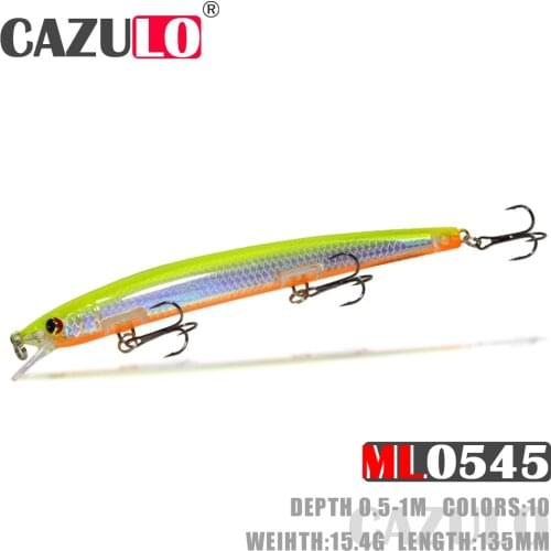 Fishing Lure Minnow Accesorios Weights 15.4g 135mm Iscas Artificiais 0.5-1m Bait De Pesca Wobblers Tackle Pike Fish Goods Leurre