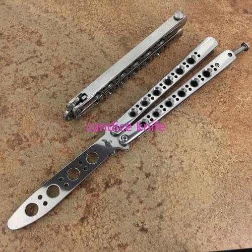 THEONE Butterfly Trainer Jilt Knife Mirror Polishing 440C Blade BM40 BM42 BM43 BM47 Channel Steel Handle EDC Free-swinging Knife