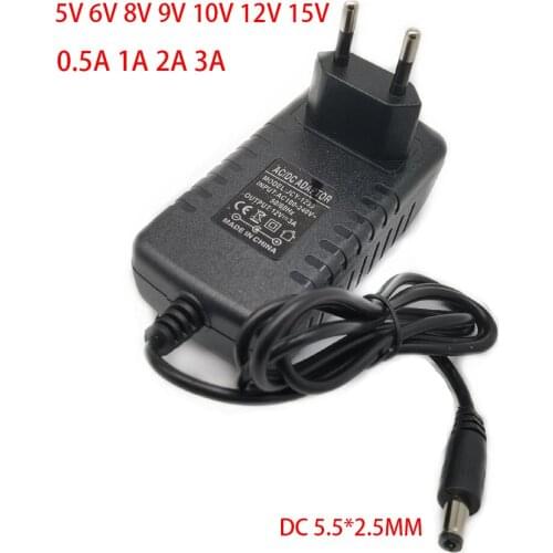 AC 110-240V DC 5V 6V 8V 9V 10V 12V 15V 0.5 1A 2A 3A Universal Power Adapter Supply Charger adapter Eu Us for LED light strips