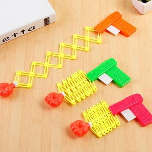 Funny Retractable Fist Shooter Trick Toy Gun Child plastic Party Festival Gift Just For fun Classic Elastic Telescopic Fist