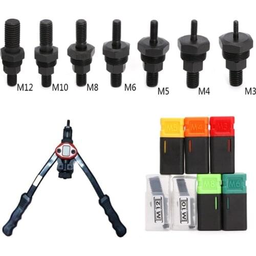 Riveter Gun Part Threaded Mandrel Replacement For Hand Nut Rivet Metric M3-M12