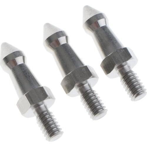 Replacement Tripod Monopod Foot Spike with 1/4'' Thread 4cm Long for Benro Manfrotto and More - Pack of 3