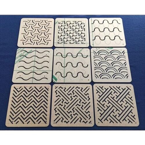 Embroidery kit patchwork Hand account sewing Drawing tools Quilting ruler Acrylic Sashiko design mould Template