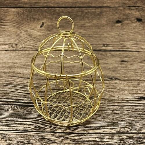 1/2 Pieces Bird Feeder Metal Fat Ball Bird Feeders Outdoor Small Hanging Gold Wild Bird Feeder Bread Holder Garden Decorations