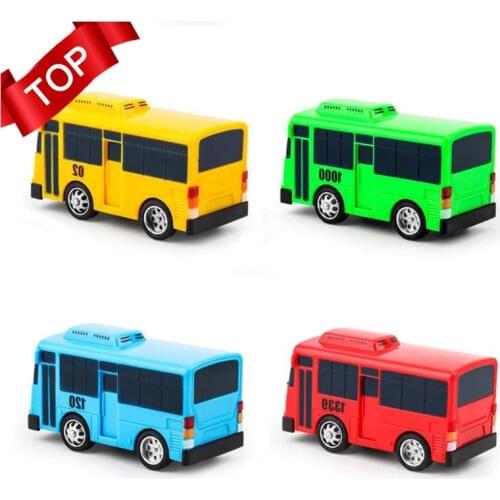 1/4pcs Cartoon Mini TAYO Bus Taxi Back Children Educational Toys Little Bus Korean Anime Model Buses for Kids Birthday Gifts
