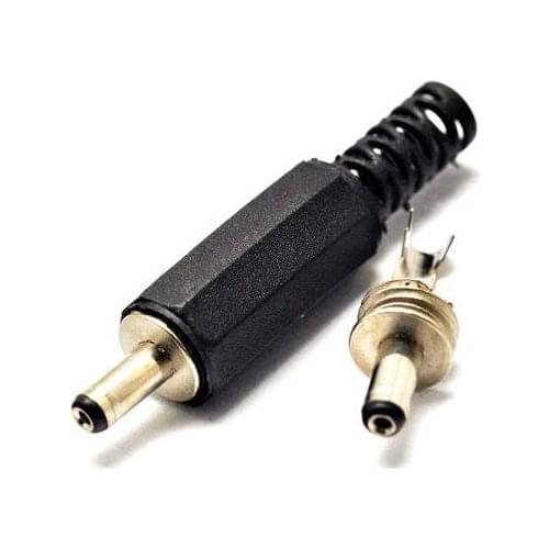 10PCS Black 3.5mm x 1.3mm DC Power Male Plug Jack Adapter