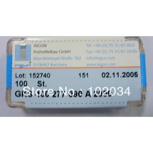 100PCS/LOT 100% ORIGINAL INGUN GKS-100-277-090 GKS-100 277 090 A 2000 Spring Test Probe Pogo Pin made in Germany