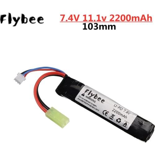103mm Water Gun Lipo Battery 2s 7.4v 3s 11.1V 2200mAh For Mini Airsoft BB Air Pistol Electric Toys Guns Parts T/Tamiya Plug