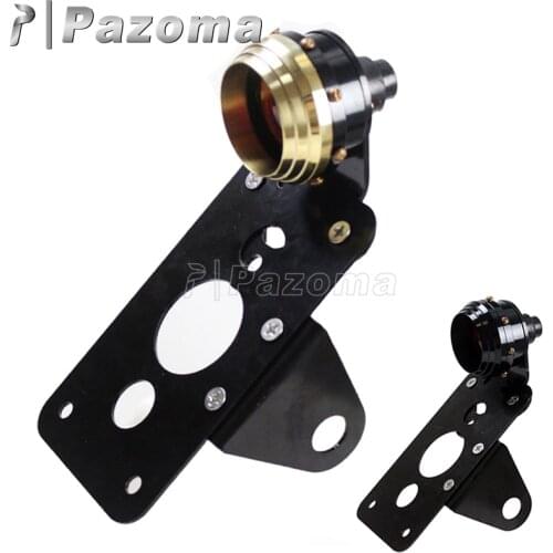 12V LED Integrated Tail Brake Light Cafe Racer Number Plate Light Universal Motorcycle Side Mount License Plate Bracket Holder