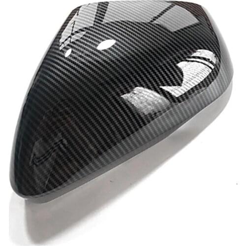 For Nissan Tiida 2016-2019 with light hole Mirror Cover Rear review Imitation carbon fiber caps Mirrors Protective Cover 2 PCS