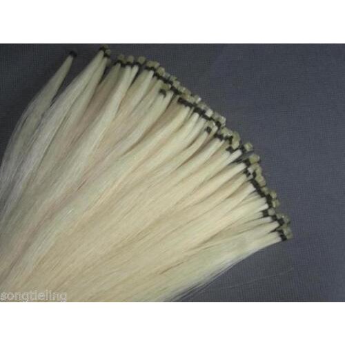 50 hanks high quality white Horse Tail Hair Violin Bow Hair Mongolian Horse
